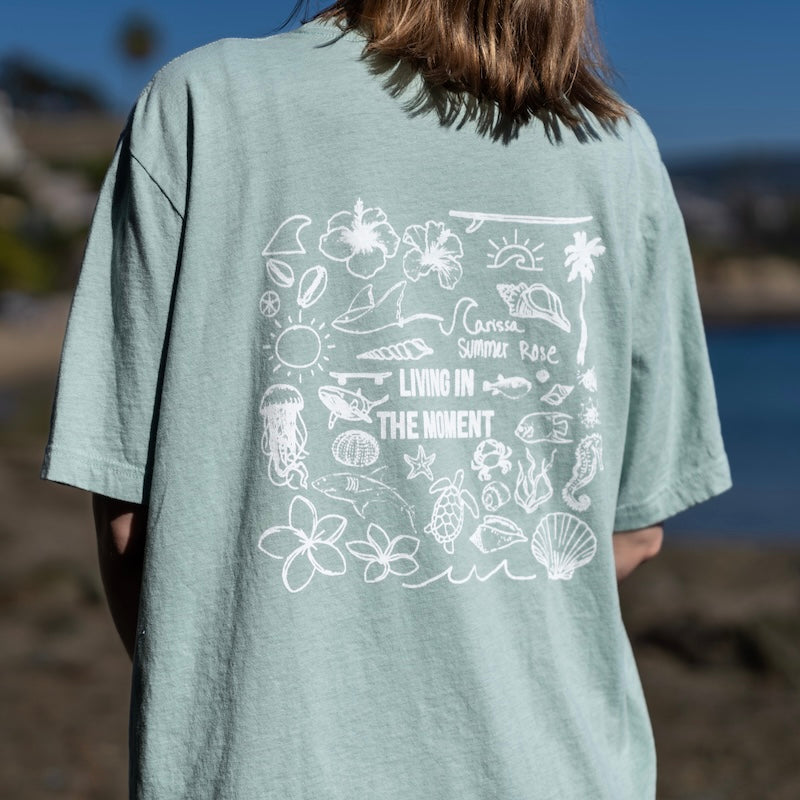 Living In The Moment Collection: Blue Adult Unisex T-Shirt